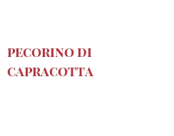 Fromages du monde - Pecorino di Capracotta